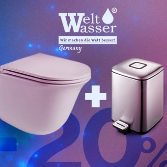 При покупке унитаза WeltWasser - 20% на набор аксессуаров
