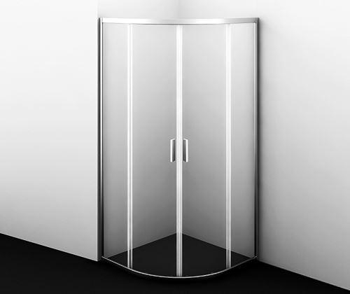 Душевой уголок WasserKRAFT Lippe 45S01 90*90*185 с поддоном Alme 15T01 90*90*4