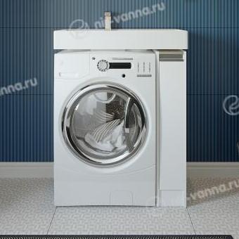 Комплект мебели Aquaton Лондри 80 белый глянец под стиральную машину Комплект мебели Aquaton Лондри 80 белый глянец под стиральную машину