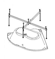 Каркас усиленный для угловых ванн Triton 160, универс. 5 опор