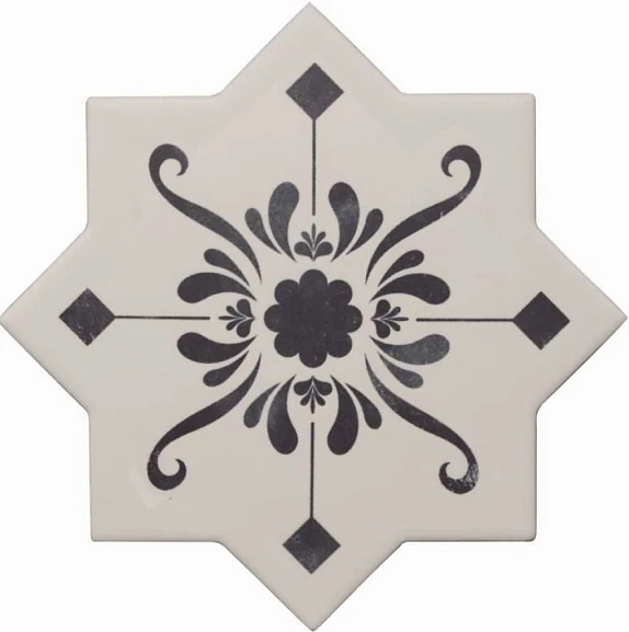 Керамогранит Cevica Becolors 13,25*13,25 Star Decoro Stencil Navy