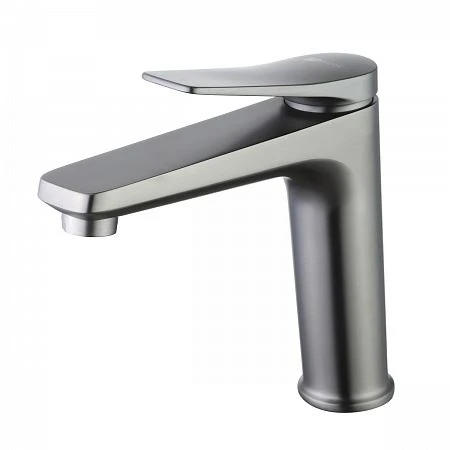 Смеситель Lemark Bronx LM3737GM для раковины с донным клапаном графит