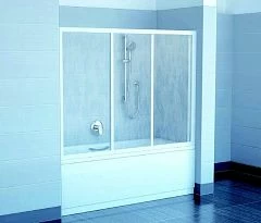 Шторка на ванну Ravak AVDP3-160 профиль белый, стекло Transparent