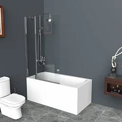 Душевая шторка на ванну BelBagno UNO-V-11-100/150-C-Cr 100*150 L/R