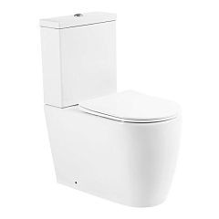 Унитаз-компакт BelBagno Marino BB105CPR безободковый, P-trap с крышкой-сиденьем BB070SC