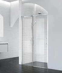 Душевая дверь в нишу BelBagno ACQUA-BF-1-140-C-Cr 140*210 L/R профиль хром с поддоном 140*90*15