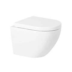 Подвесной унитаз BelBagno Sfera-R BB046CHR 35,5*49 безободковый, P-trap с крышкой-сиденьем микролифт BB105SC