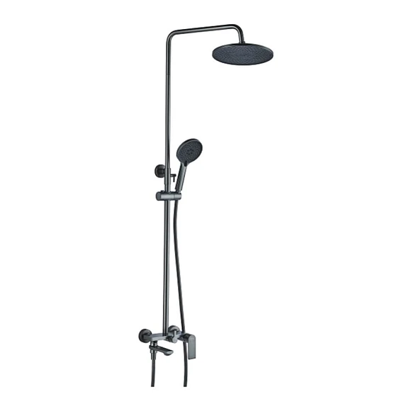 Душевая стойка Haiba HB24505-3 с изливом пепельная матовая