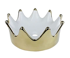 Накладная раковина Bronze DE Luxe Queen 40*40 белая/золото