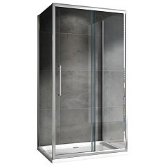 Душевой уголок ABBER Schwarzer Diamant П-образный AG30100H-S60-S60 100*60*195 L/R без поддона