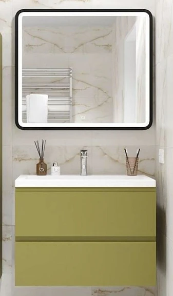 Комплект мебели Art&Max Bianchi 75 оливковый матовый (раковина Am-Lav 75)