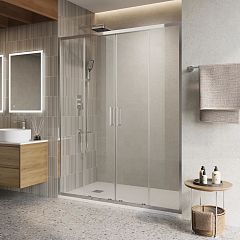 Душевая дверь в нишу BelBagno LUCE-BF-2-150-C-Cr 150*195 без поддона