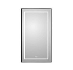 Зеркало BelBagno Kraft SPC-KRAFT-500-900-LED-TCH-WARM-NERO 50*90 черное с Led-подсветкой и функцией антизапотевания