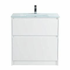 Тумба с раковиной BelBagno Kraft 80 напольная Bianco Opaco (раковина BB810/465-LV-VTR-BL)