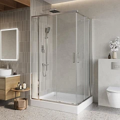 Душевой уголок BelBagno Luce LUCE-AH-22-140/115-C-Cr 140*115*195 без поддона