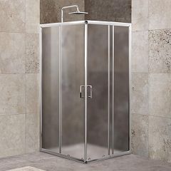 Душевой уголок BelBagno Unique UNIQUE-A-2-85/100-P-Cr 85-100*85-100*190 рифленое стекло без поддона