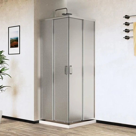 Душевой уголок Vincea City 90*90*195 стекло текстурированное без поддона