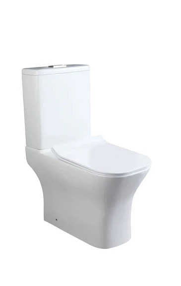 Унитаз-компакт Ceruttispa Vettore Tornado 35*66,5 безободковый с крышкой-сиденьем микролифт Slim