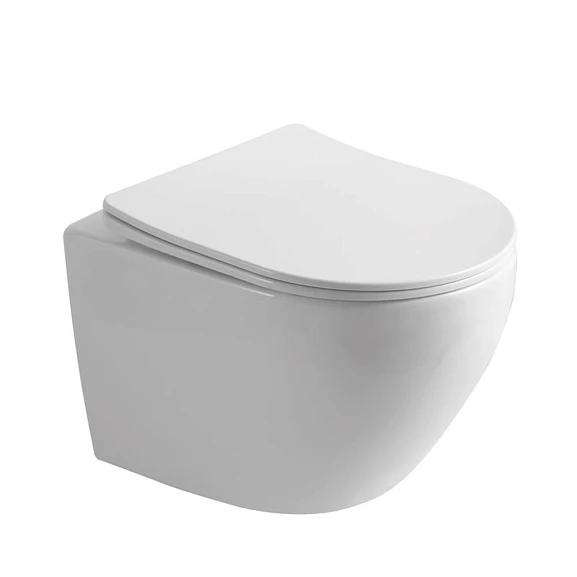 Подвесной унитаз Olive’s Plaza PL30116DP 36*49 безободковый с крышкой-сиденьем микролифт