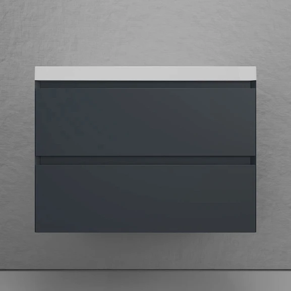Тумба под раковину Style Line Манхэттен 80 подвесная графит