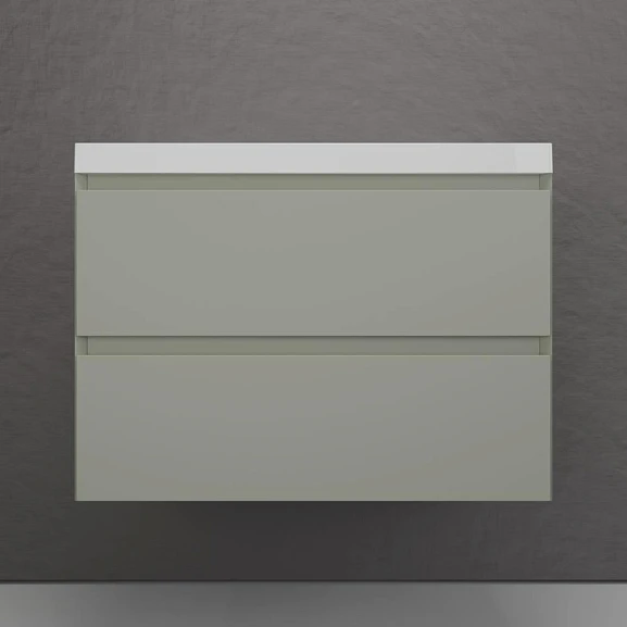 Тумба с раковиной Style Line Манхэттен 80 подвесная олива