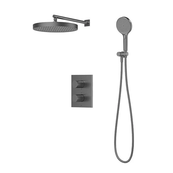 Душевой комплект Iddis Duna DUNGM0Ti67 с термостатом скрытый монтаж графит матовый
