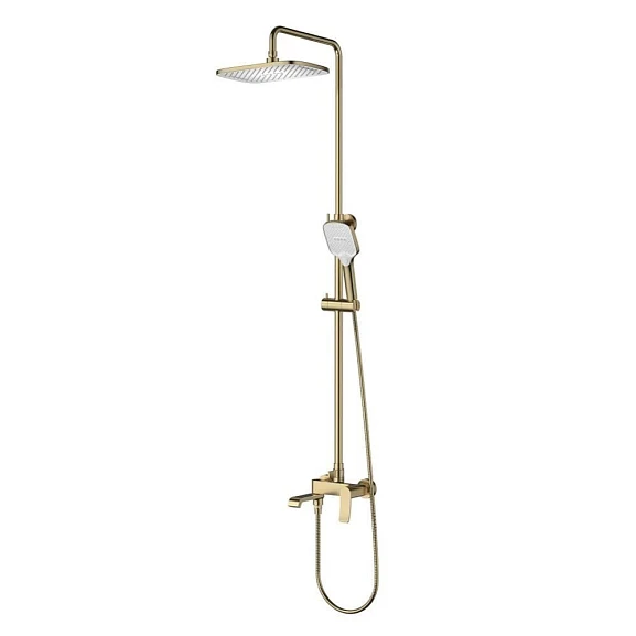 Душевая стойка Splenka S31.24.03 с изливом золотой сатин