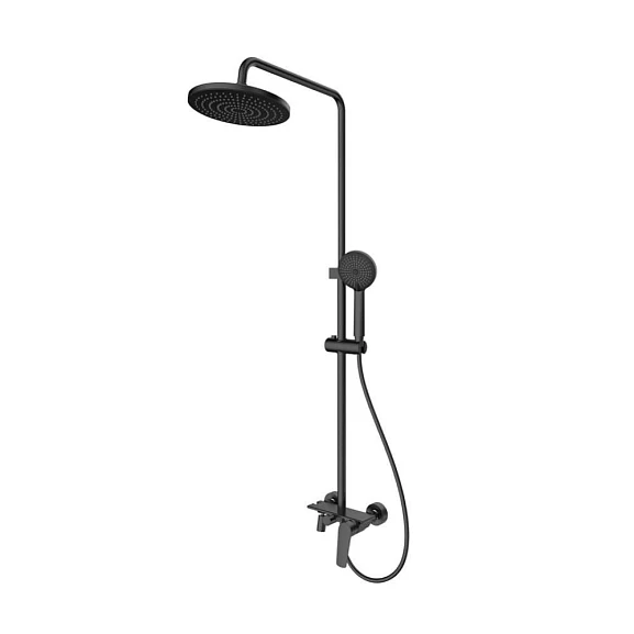 Душевая стойка Splenka S53.24.06 с изливом черная матовая