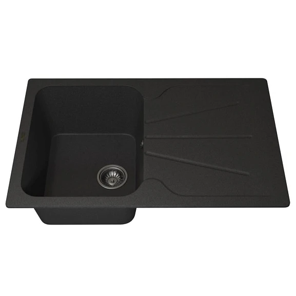 Кухонная мойка Uperwood Quartz UPD-04 78х51 черная матовая