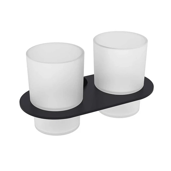 Двойной стакан Raglo R300.08.06 черный матовый