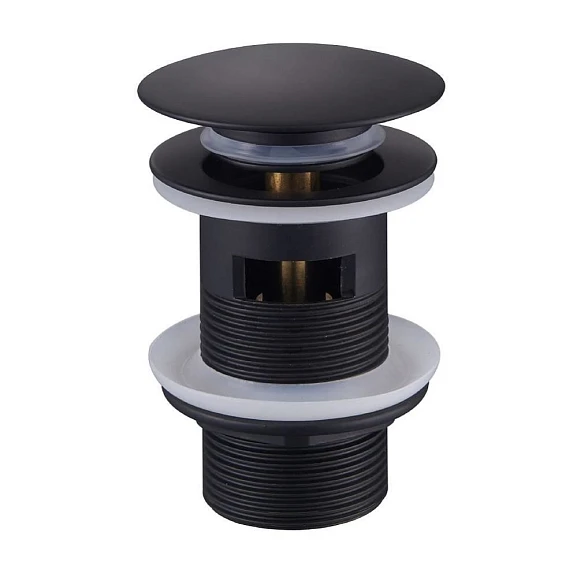 Донный клапан Raglo R600.03.06 1 1/4 с переливом черный матовый