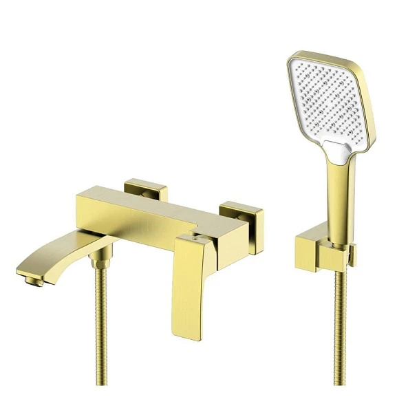 Смеситель Raglo R01.30.03 для ванны и душа золотой сатин