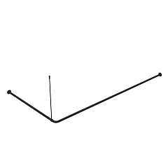 Угловой карниз для ванны Iddis Elegante 060A200i14 180х90 черный матовый