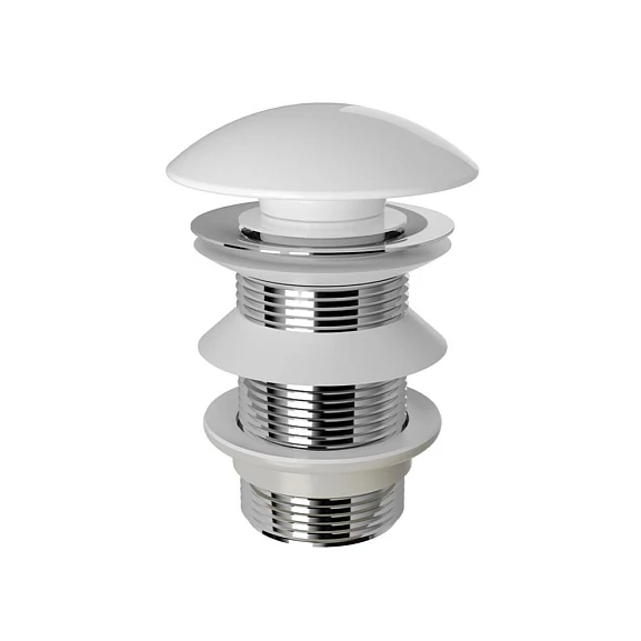 Донный клапан Aqueduto Ralo RAL0110 Click-clack без перелива белый глянцевый