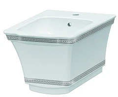 Подвесное биде Boheme узором Hermitage Chrome 953-CR 37*52
