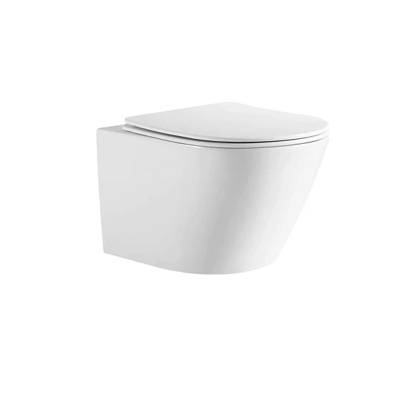 Подвесной унитаз Aquatek Либерти AQ1999T-00 36*50 смыв Tornado безободковый с крышкой-сиденьем микролифт Slim