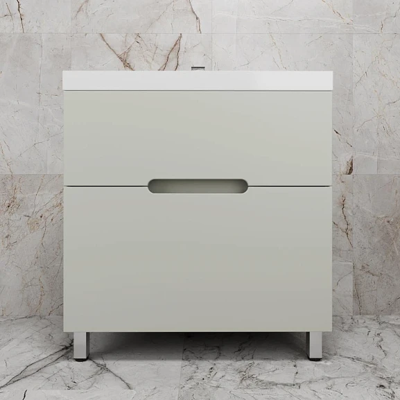 Тумба с раковиной Style Line Матис 80 напольная олива