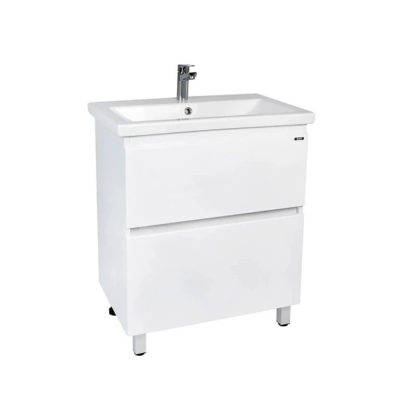 Тумба с раковиной Viant Мальта VMAL70COBEL-T2Y 70 напольная белый глянец (раковина Como 70)