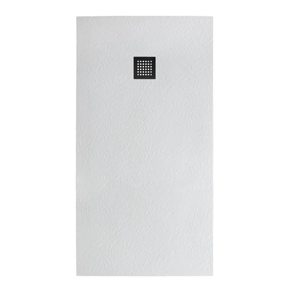 Душевой поддон BelBagno Uno 170*80*3,5 прямоугольный белый с сифоном и черной матовой декоративной накладкой