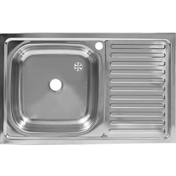 Кухонная мойка Melana 80*50*16 накладная прямоугольная без сифона и перелива L