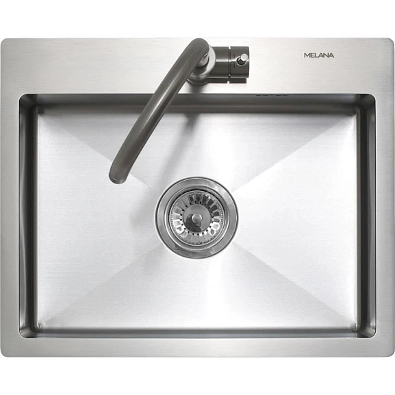 Кухонная мойка Melana ProfLine 53*43 врезная прямоугольная сатин