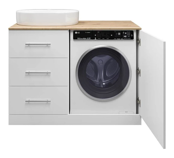 Тумба под раковину Misty Респект-120 под стиральную машину левая