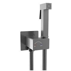 Гигиенический душ со смесителем WeltWasser HIGI Q01 GG с прогрессивным картриджем оружейная сталь Гигиенический душ со смесителем WeltWasser HIGI Q01 GG с прогрессивным картриджем оружейная сталь