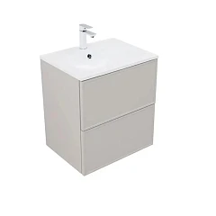 Тумба под раковину Aquanet Арт 60 бежевая Soft touch