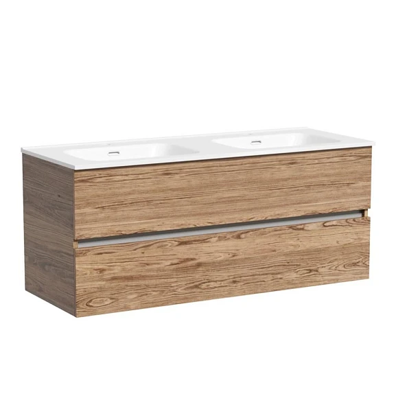 Тумба с раковиной Sancos Urban 120 дуб чарльстон (двойная раковина Element CN7004)