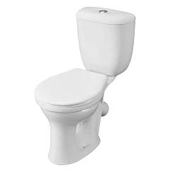 Унитаз-компакт Santeri Виктория 37,5*66,5 косой выпуск с крышкой-сиденьем полипропилен