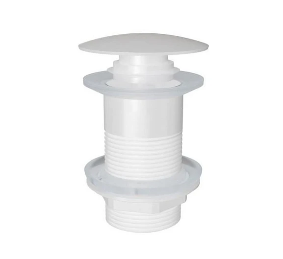 Донный клапан Knotlor BM9010WY click/clack 5/4" без перелива белый матовый