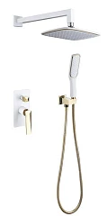 Душевой комплект Boheme Venturo 384-W белый матовый/золото