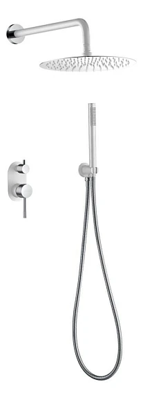 Душевой комплект Boheme Uno 464-WCR белый матовый/хром