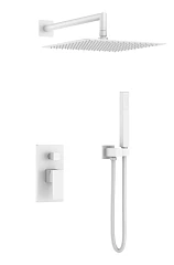 Душевой комплект Boheme Qubic 474-3-MW белый матовый